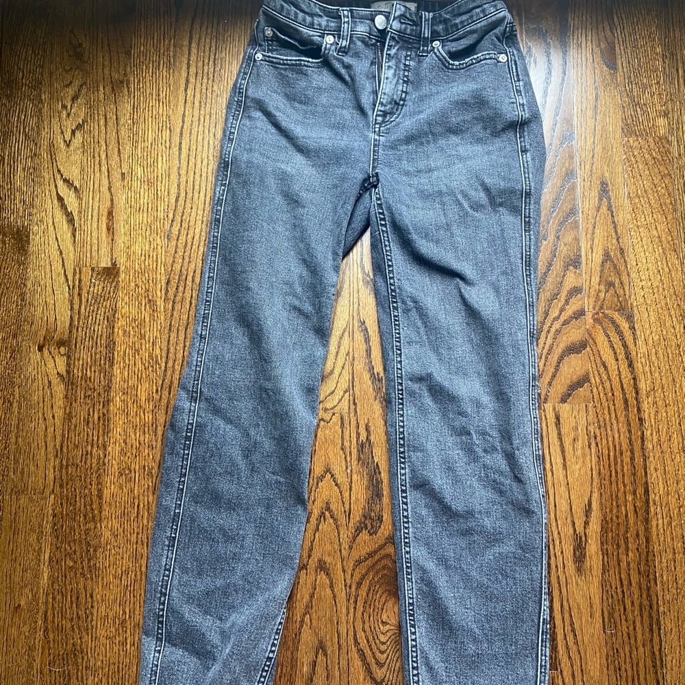Black free people straight leg jeans